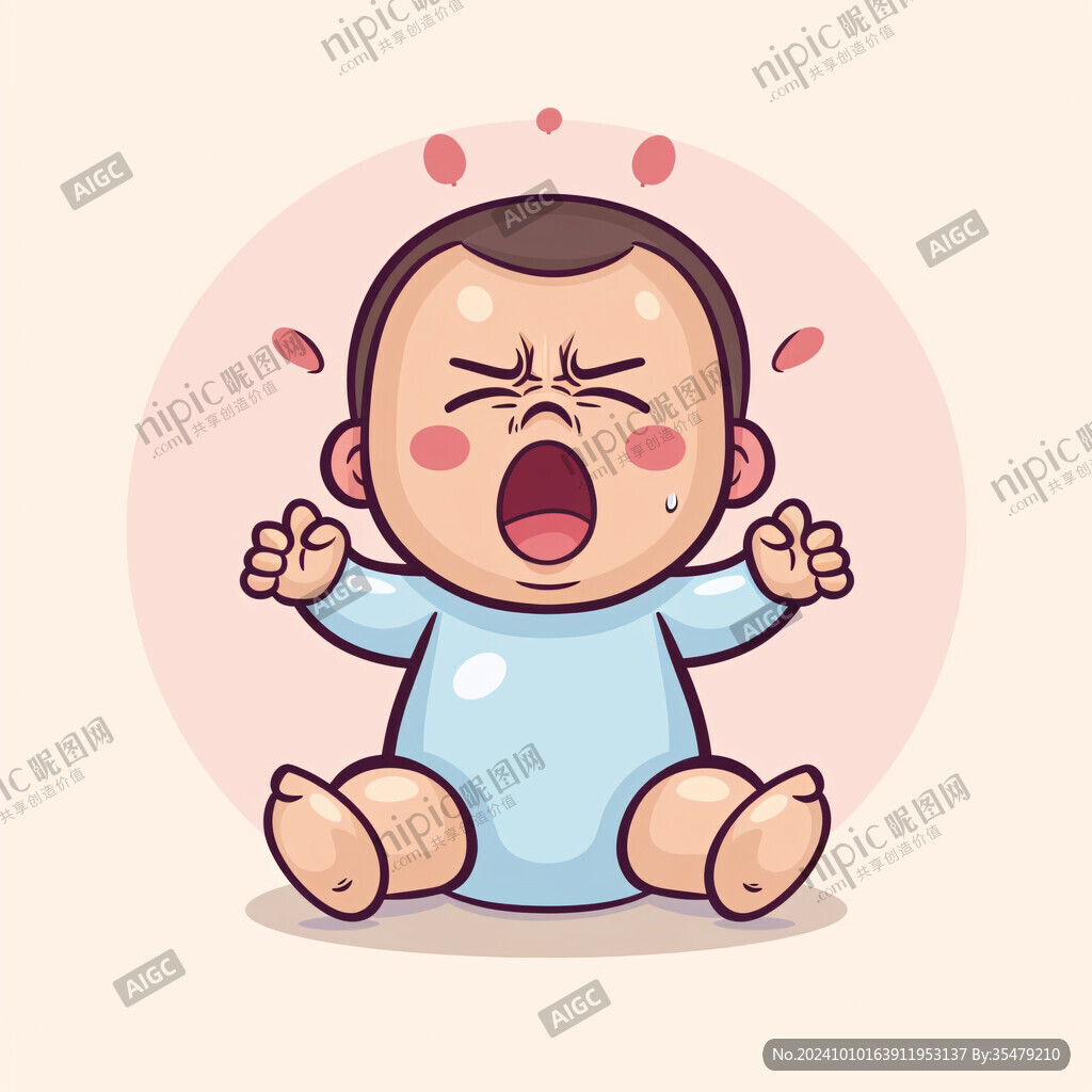 表情很生气小宝宝