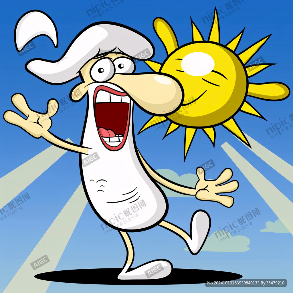 卡通太阳小男孩