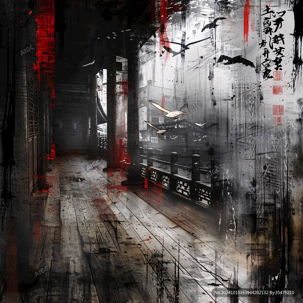 古风装饰画艺术城市