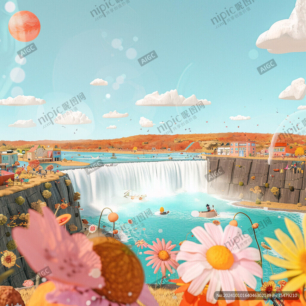 加拿大地产广告插画