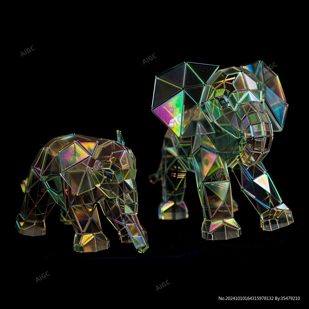 几何多边形大象