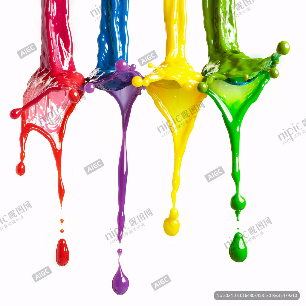 溶解融化流淌彩色