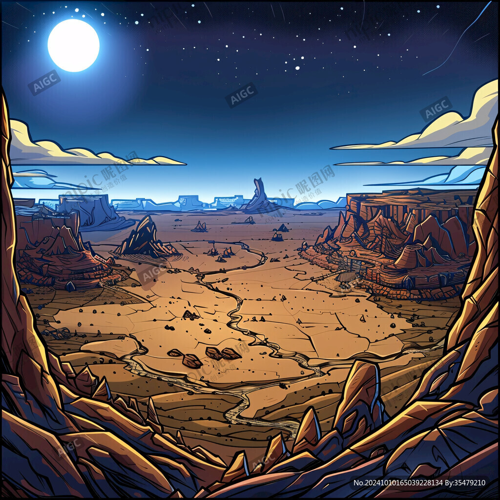 戈壁滩插画