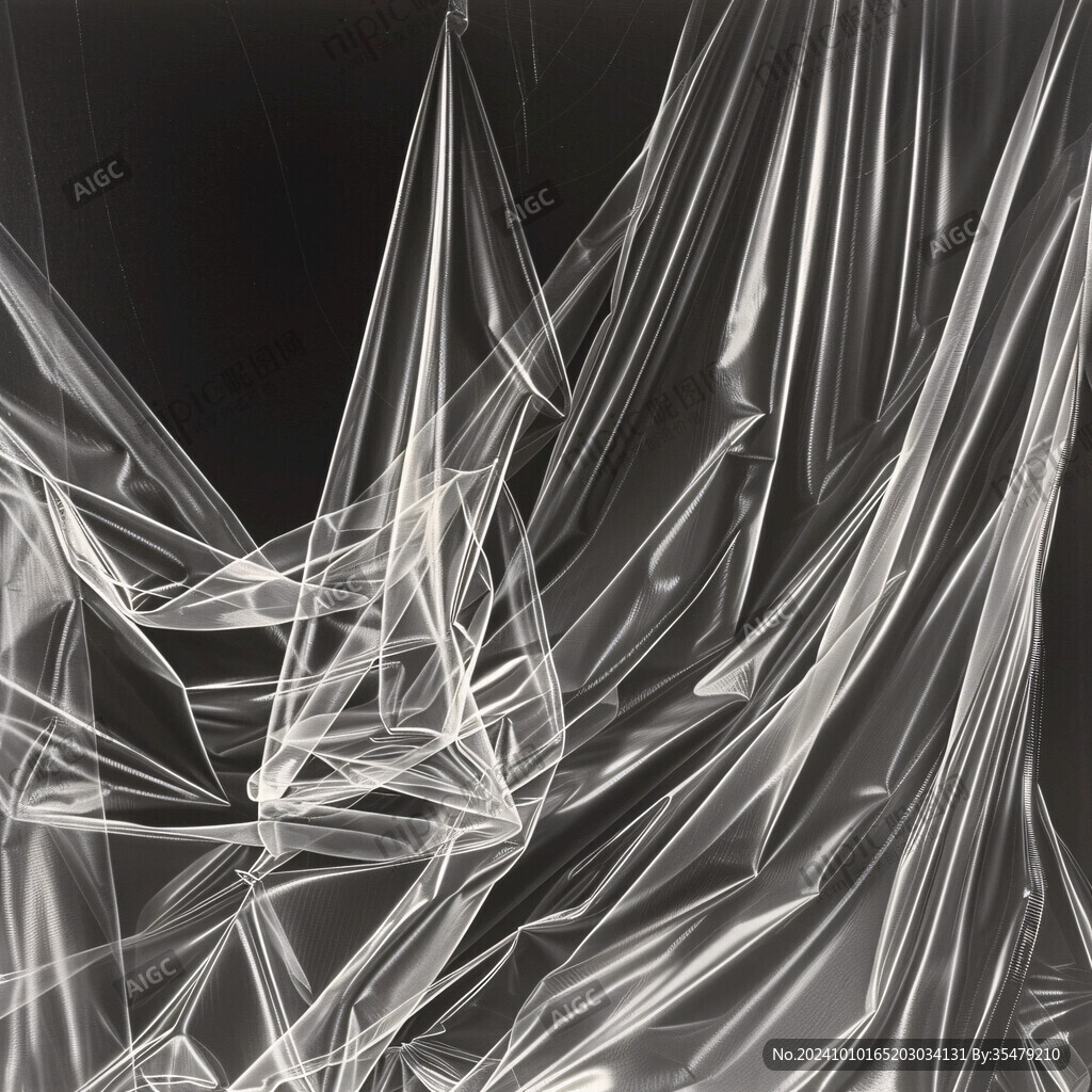 抽象唯美黑白线条丝线