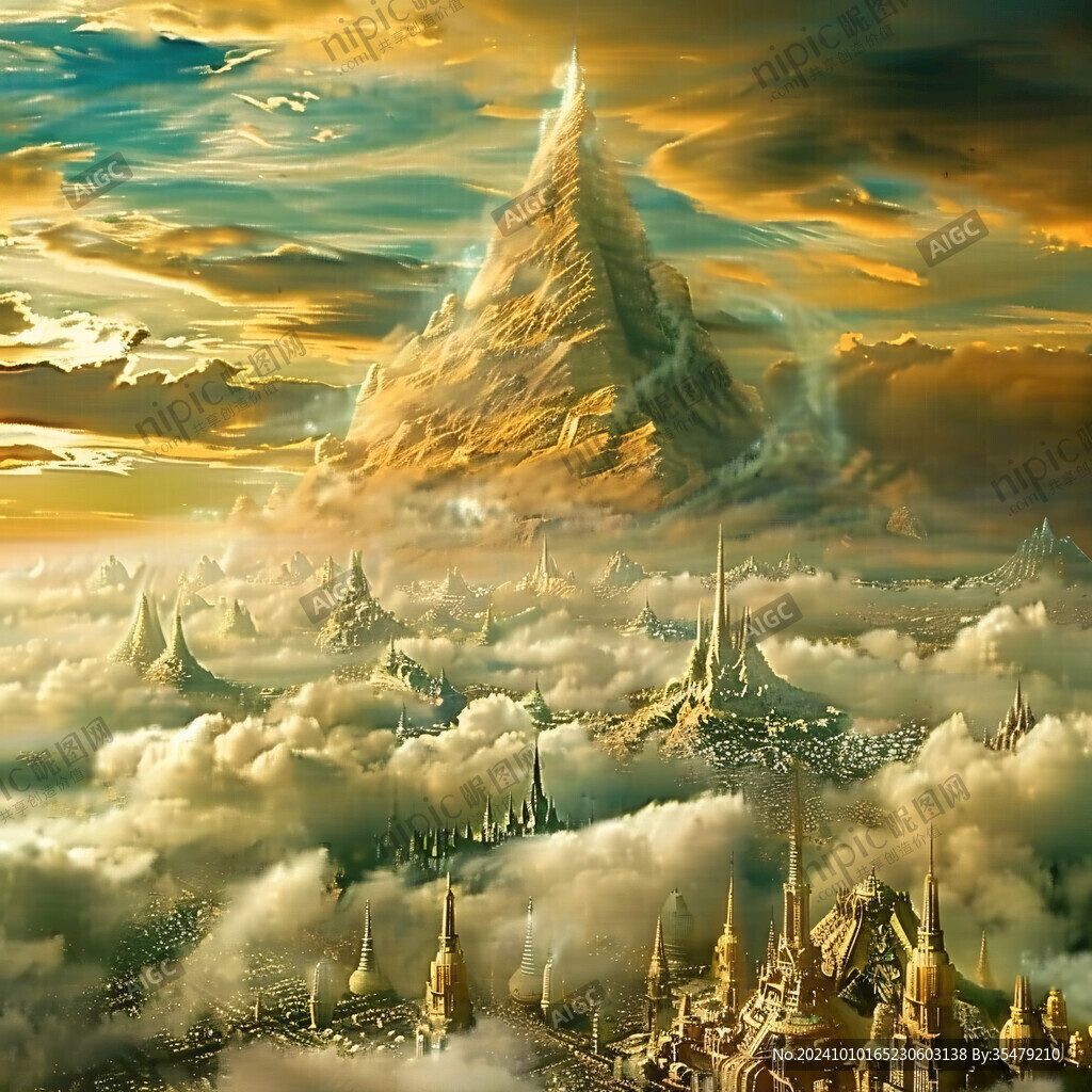 北欧美式天宫风景画