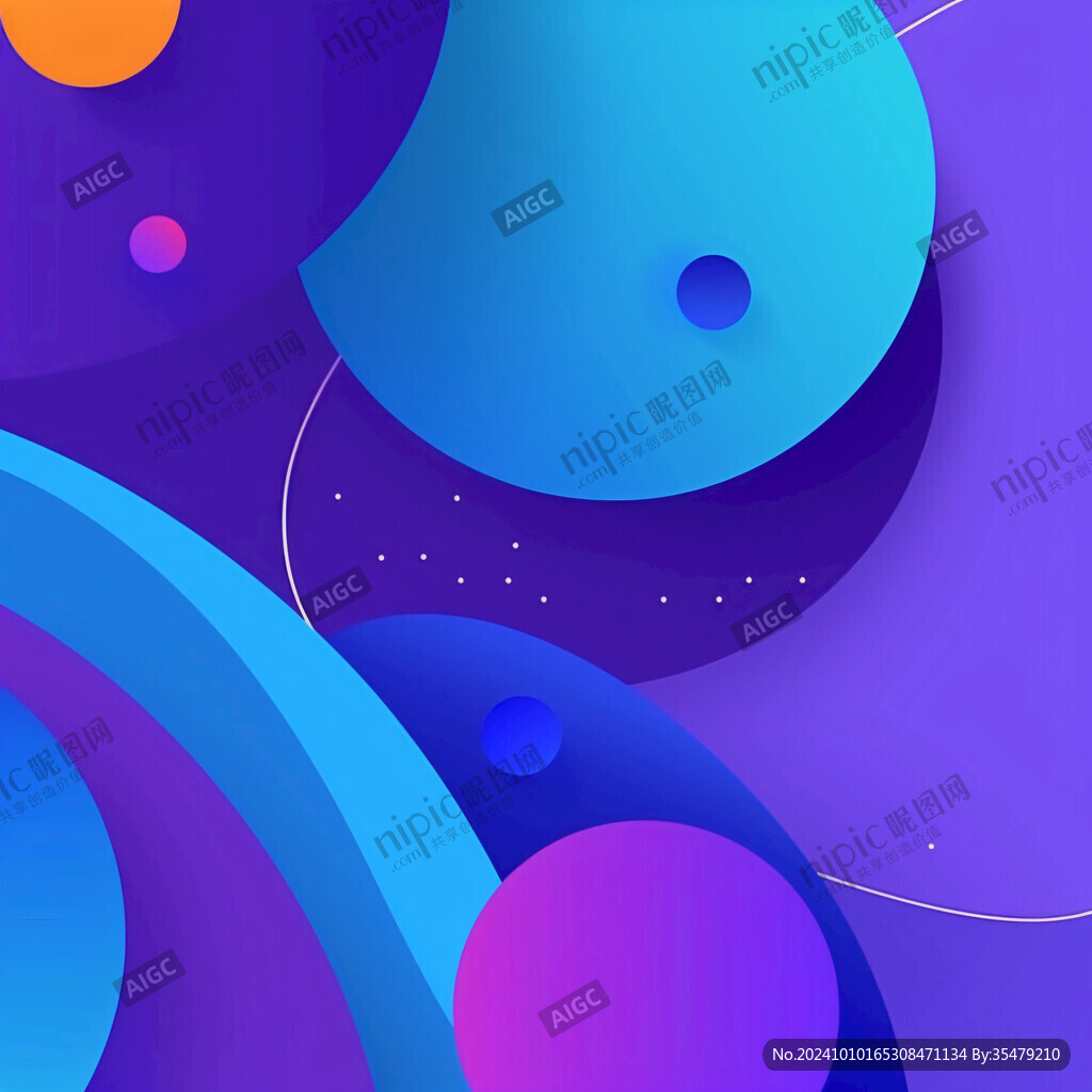 艺术感蓝紫色圆形渐变