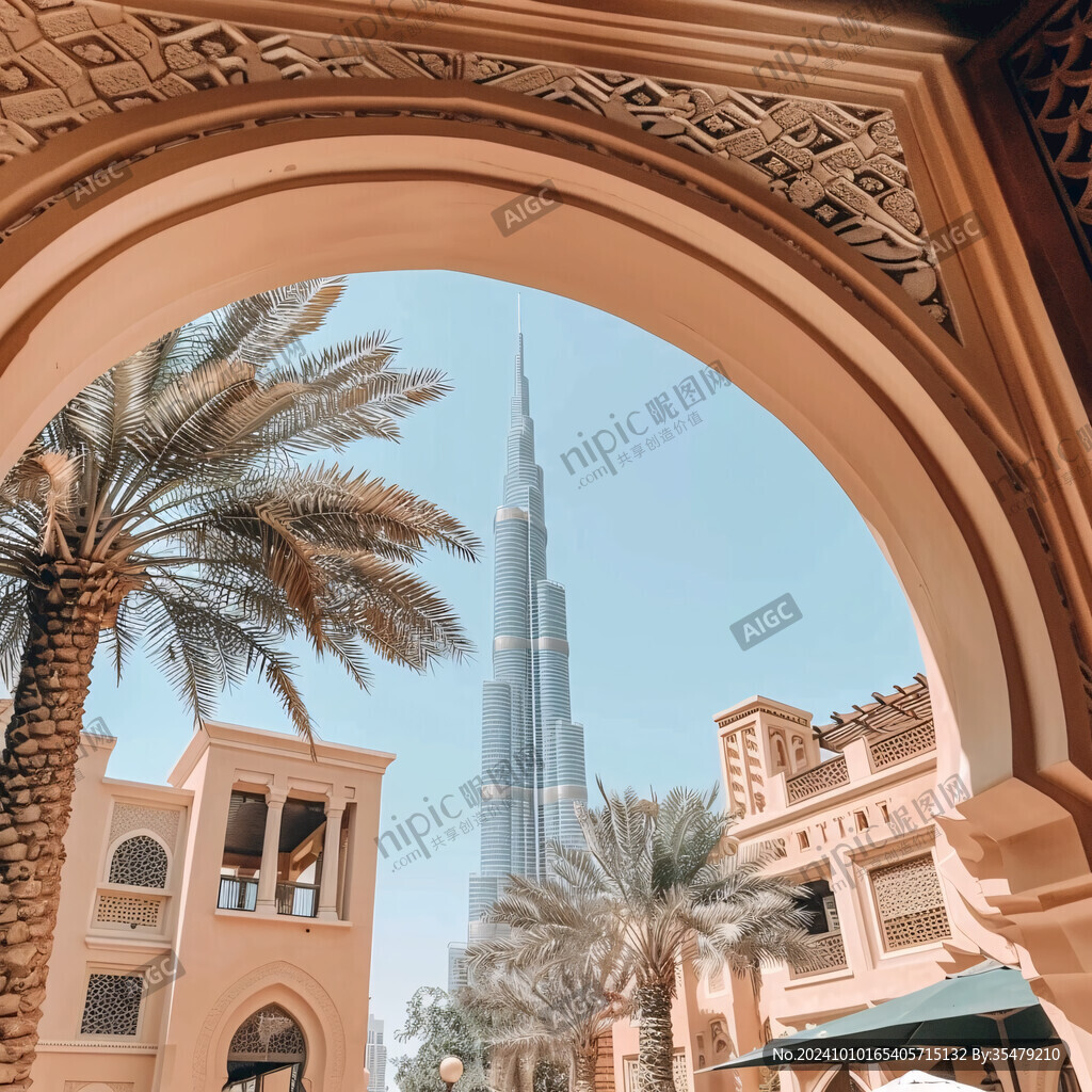 哈利法塔地标建筑