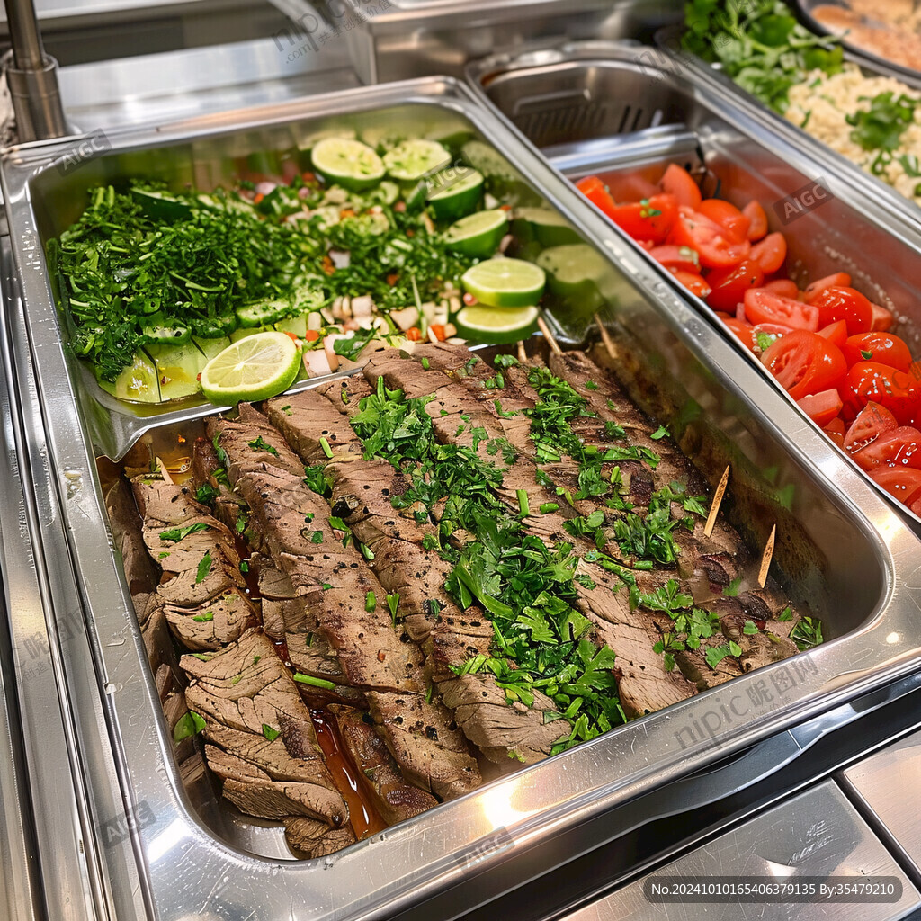 美食饭馆生牛肉点菜区