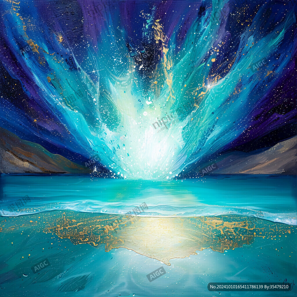 科技星空展览地板画