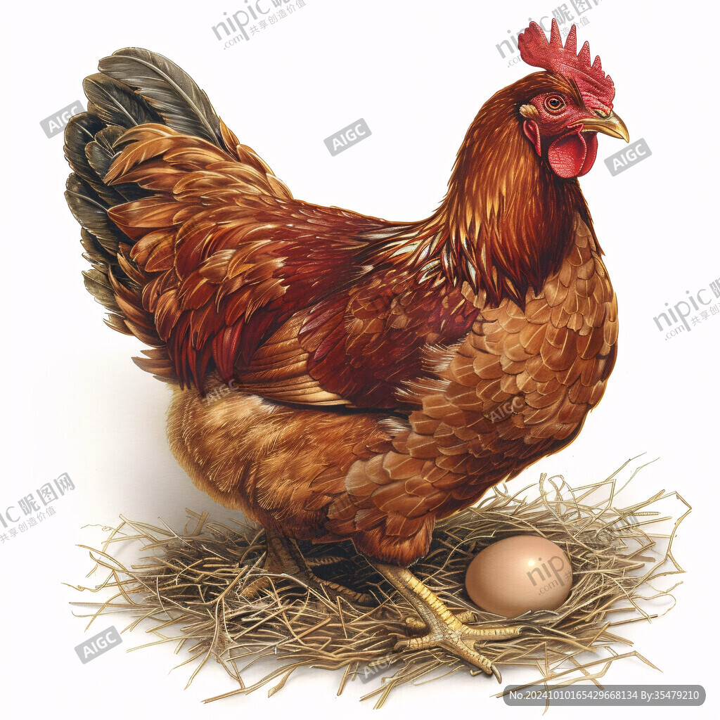 走地鸡插画
