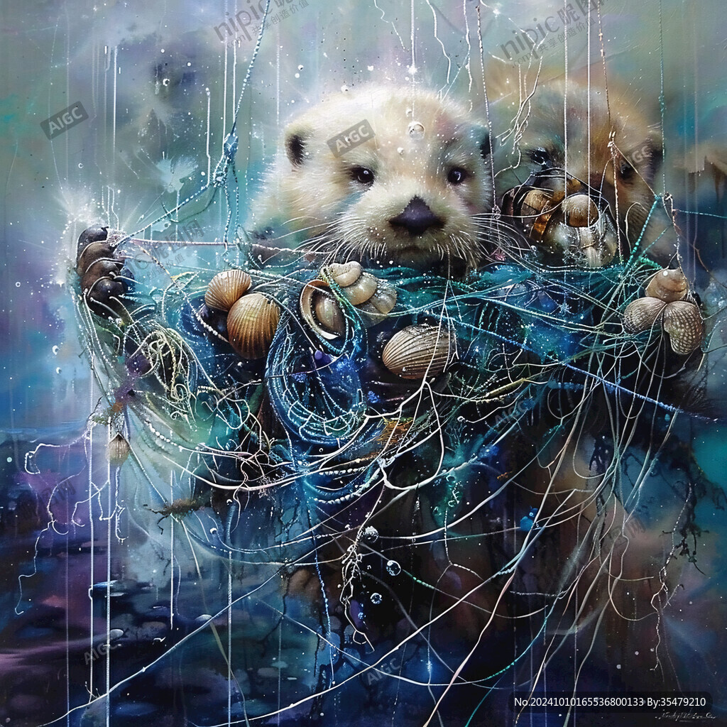 动物水彩画动物油画