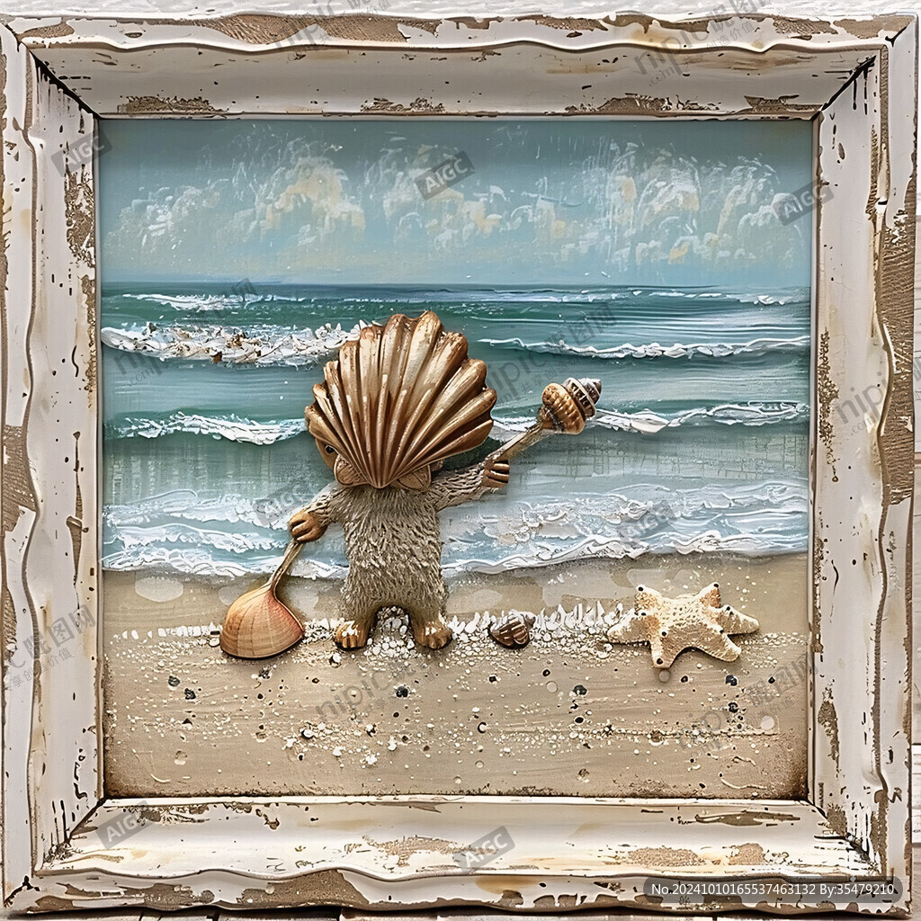 贝壳海螺装饰画素材
