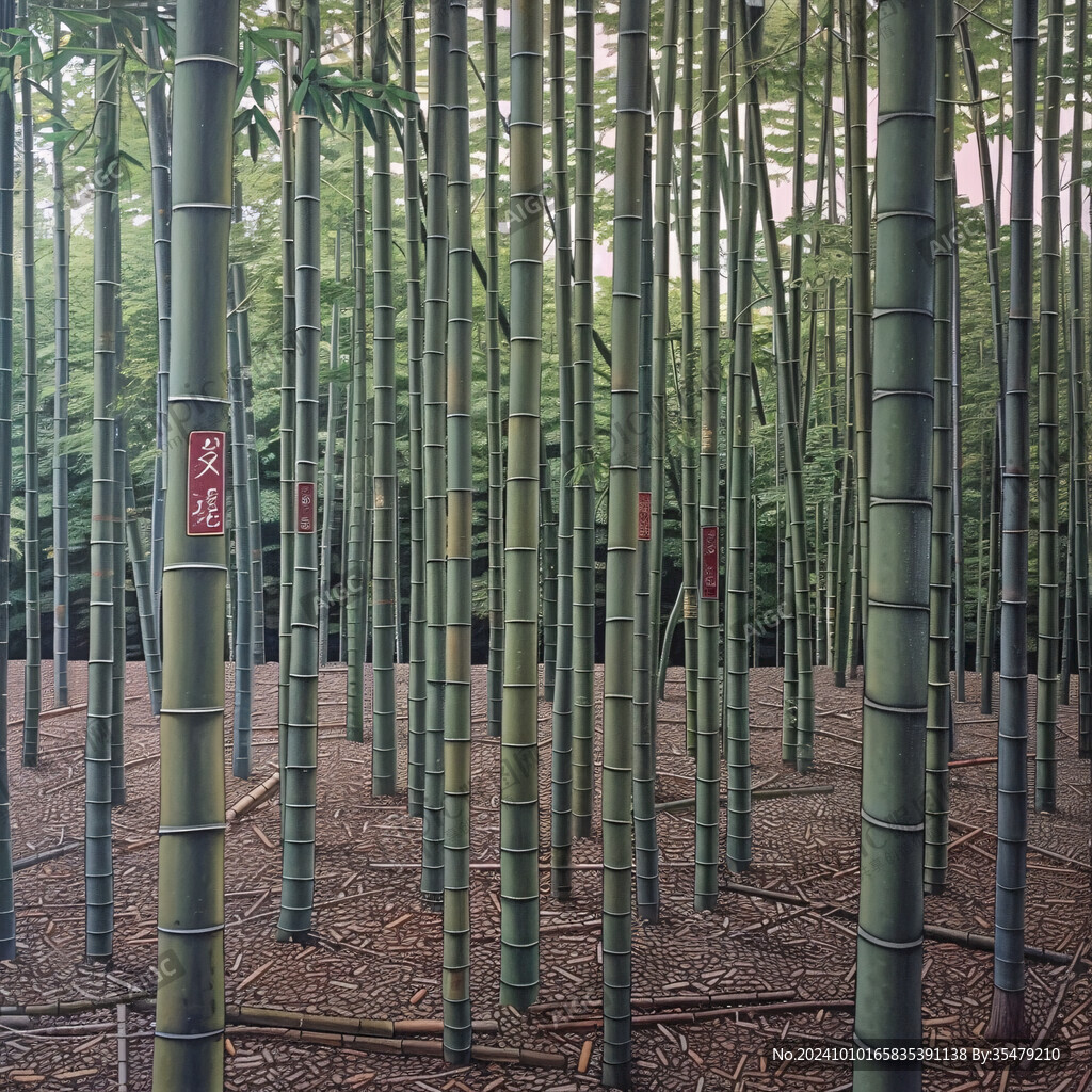 竹林立体画