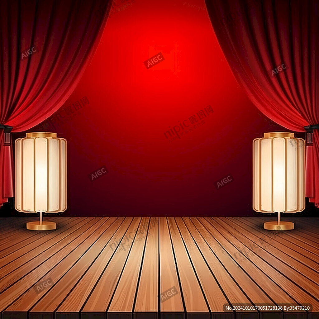 中式复古舞台背景