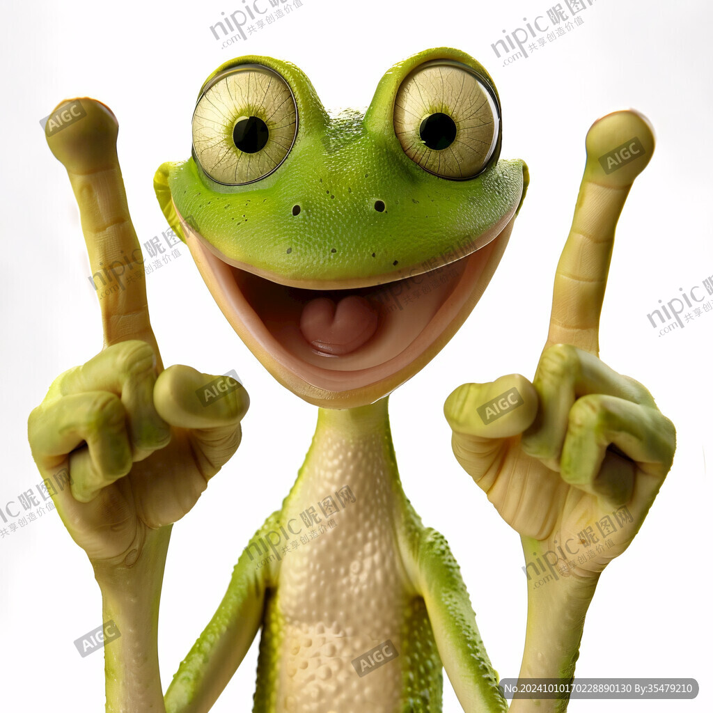 可爱小青蛙竖大拇指
