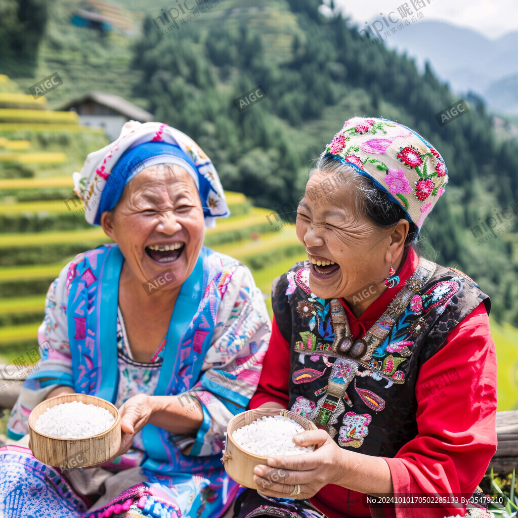 农民庆丰收场景