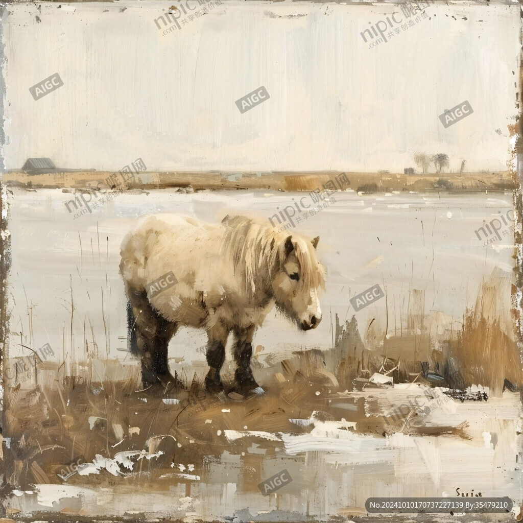 动物水彩画动物油画