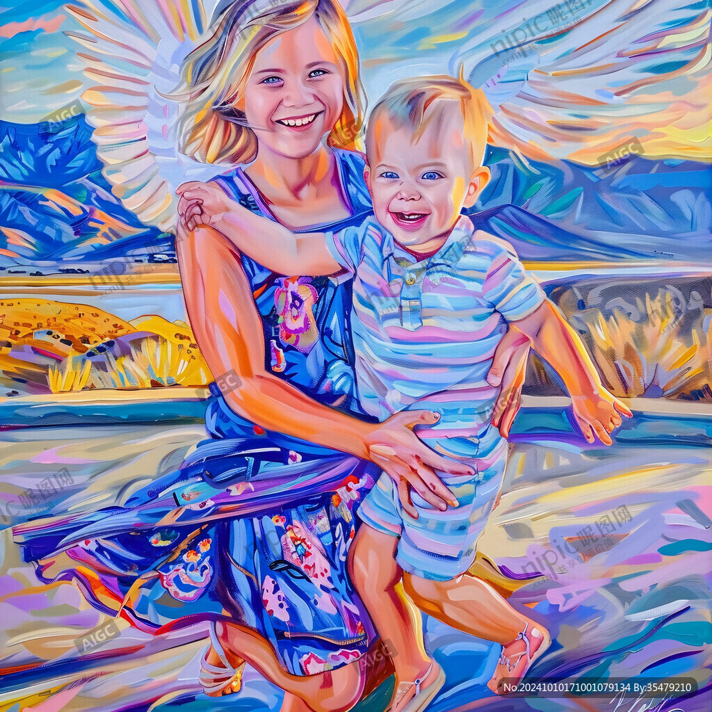 母亲节油画母亲节手绘