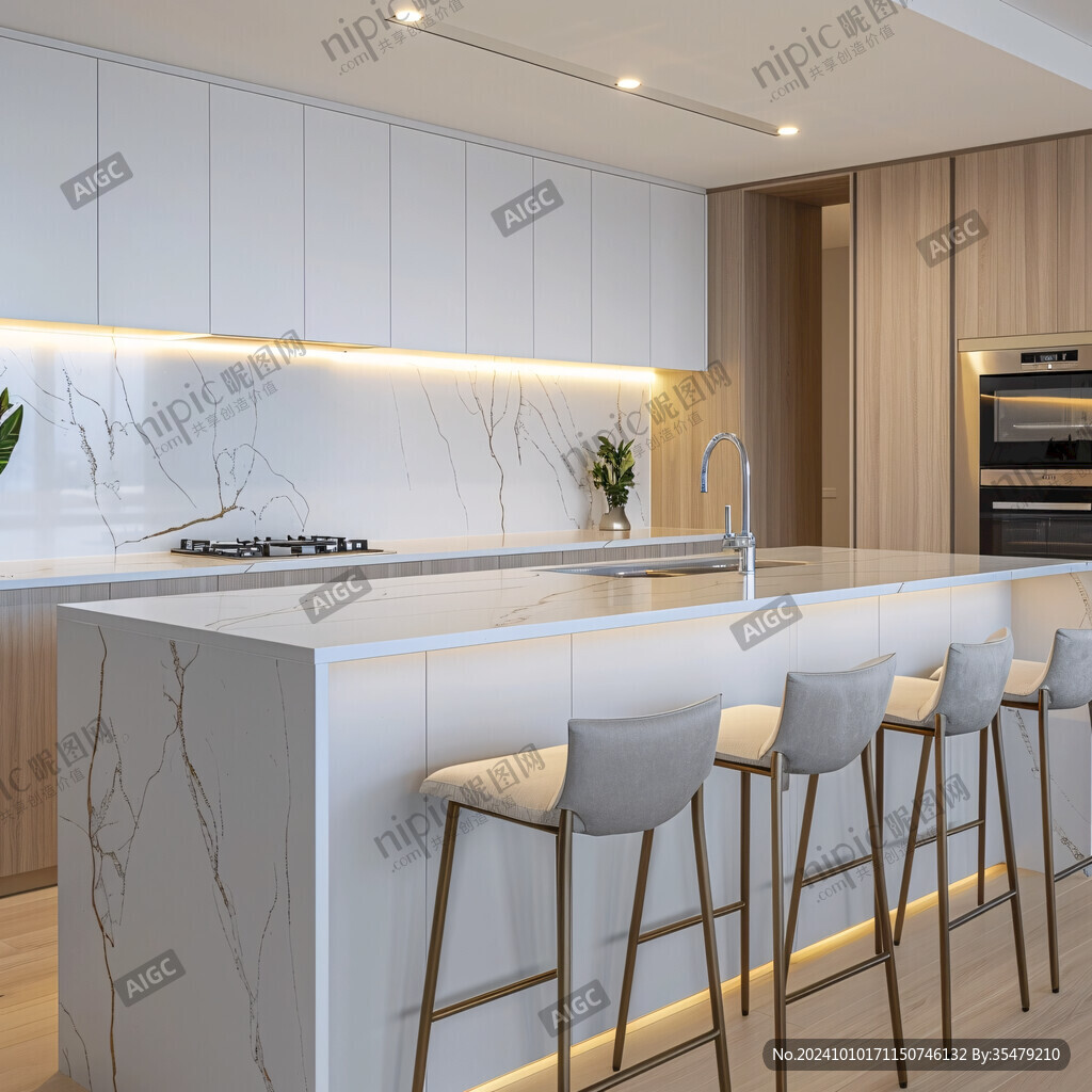 大理石厨房岛台