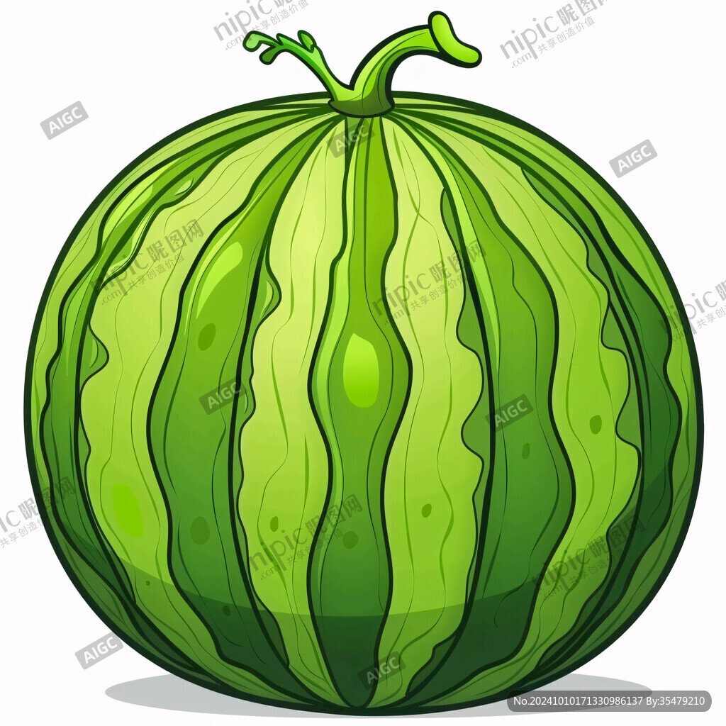 手绘西瓜素材