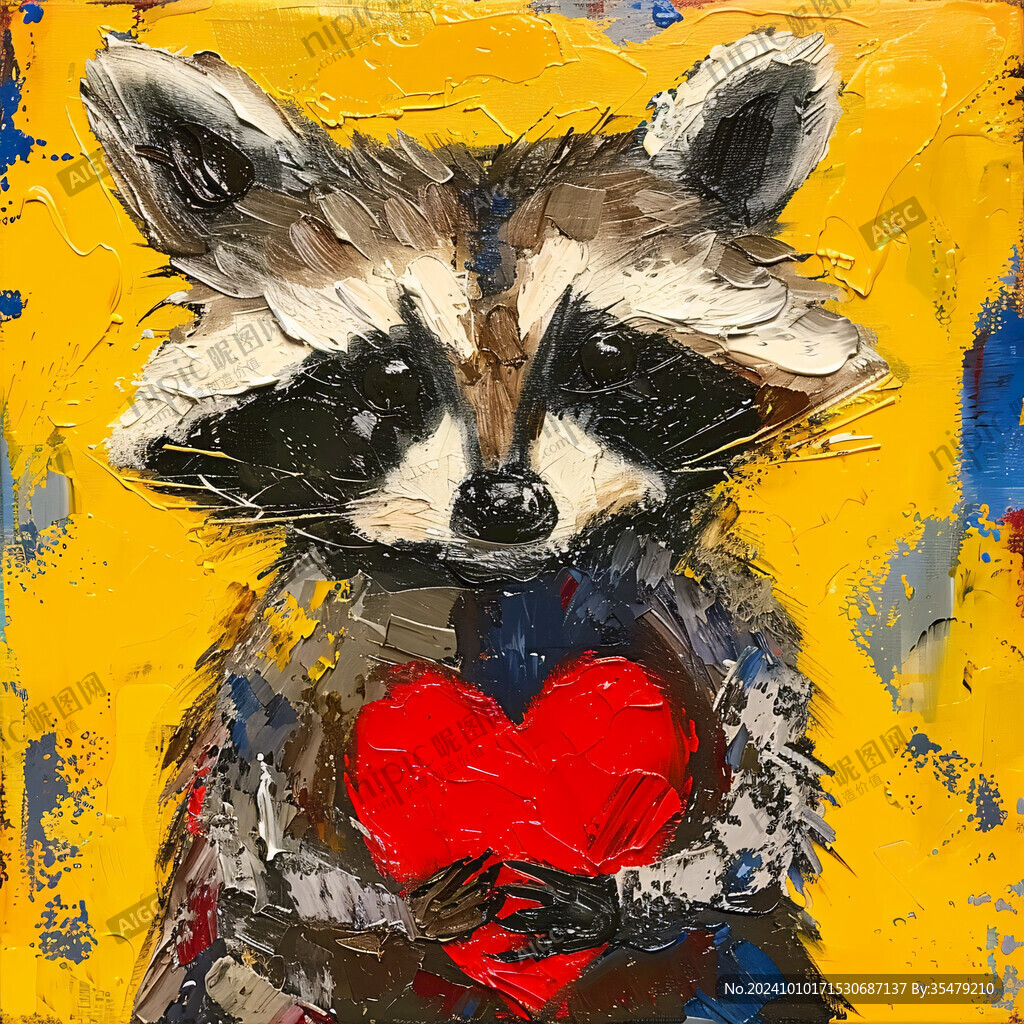 动物水彩画动物油画