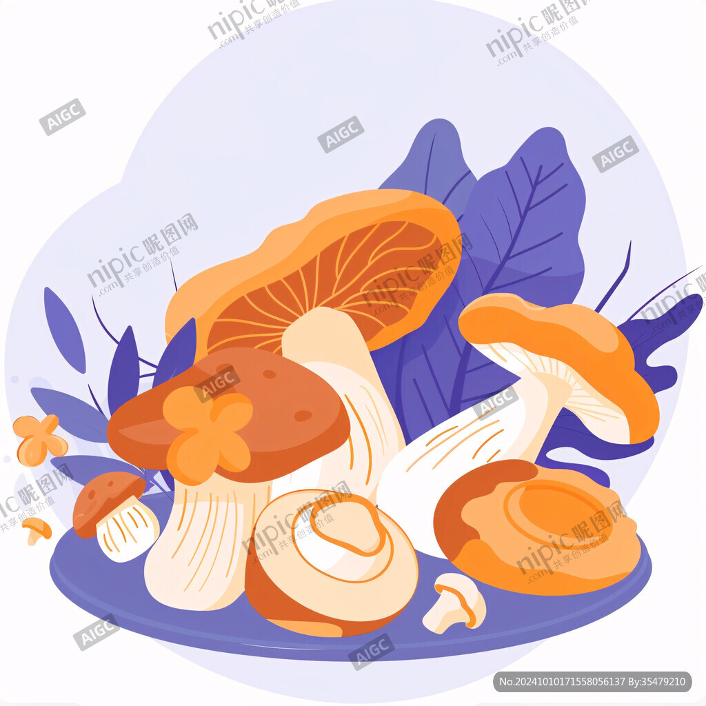 食用菌插画