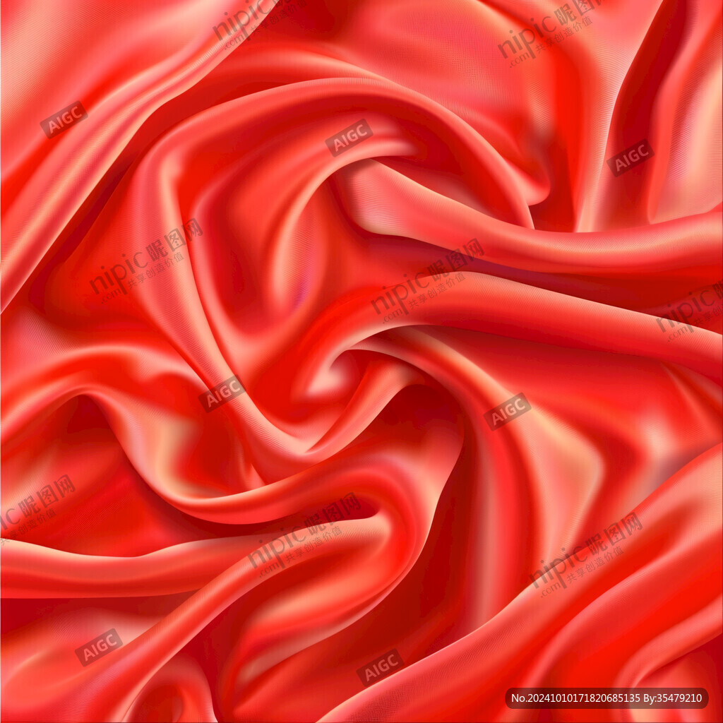 红色丝绸背景素材