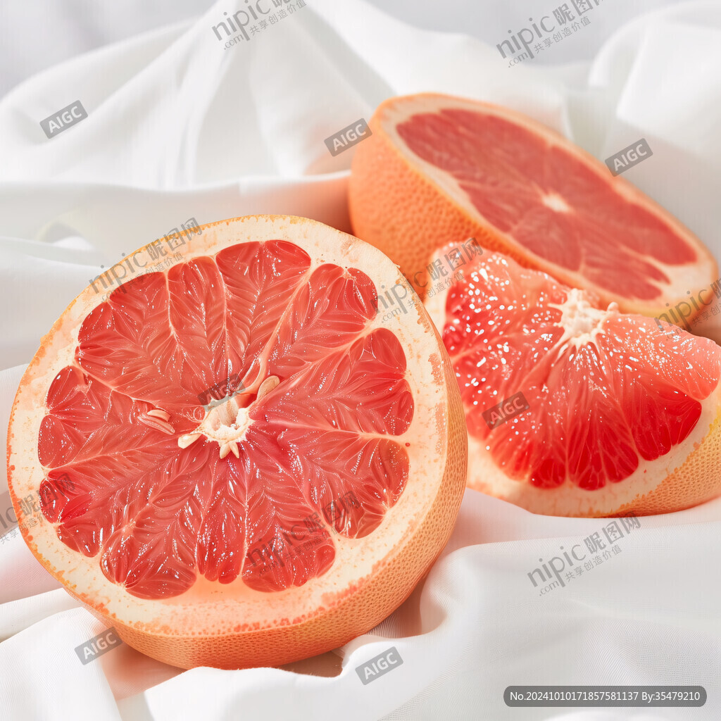 高清红柚子果肉