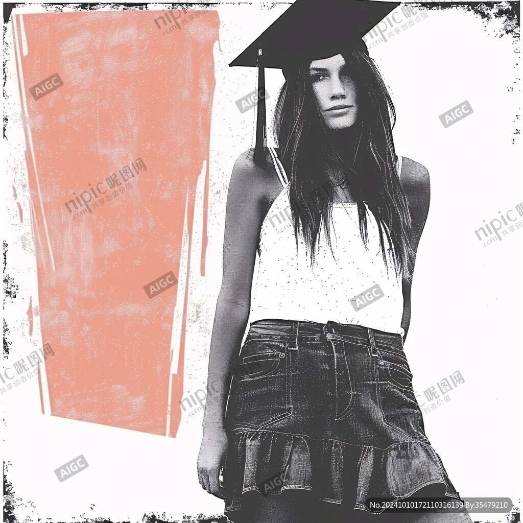 时尚服装杂志海报人物