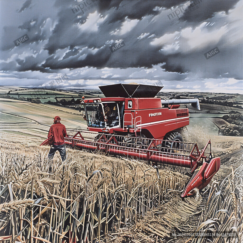 劳动生产收割机