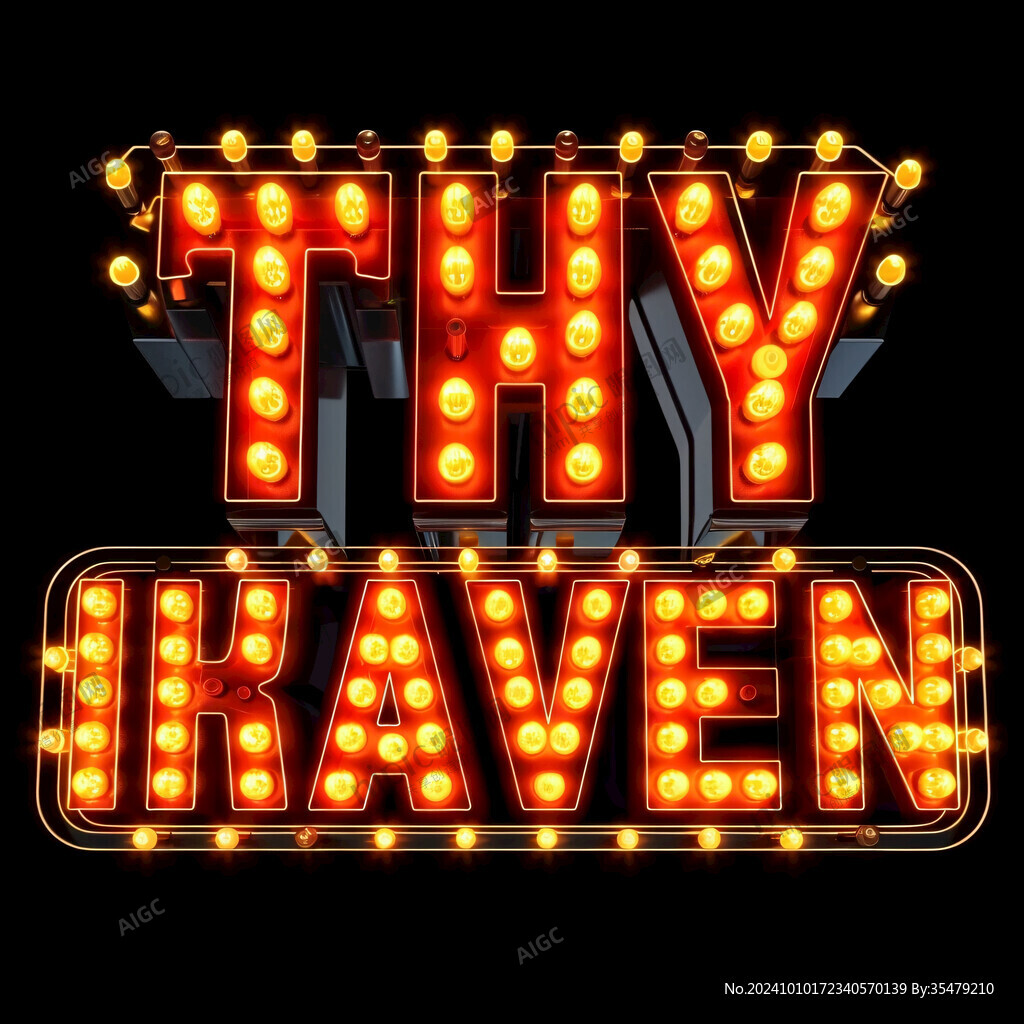 英文霓虹招牌