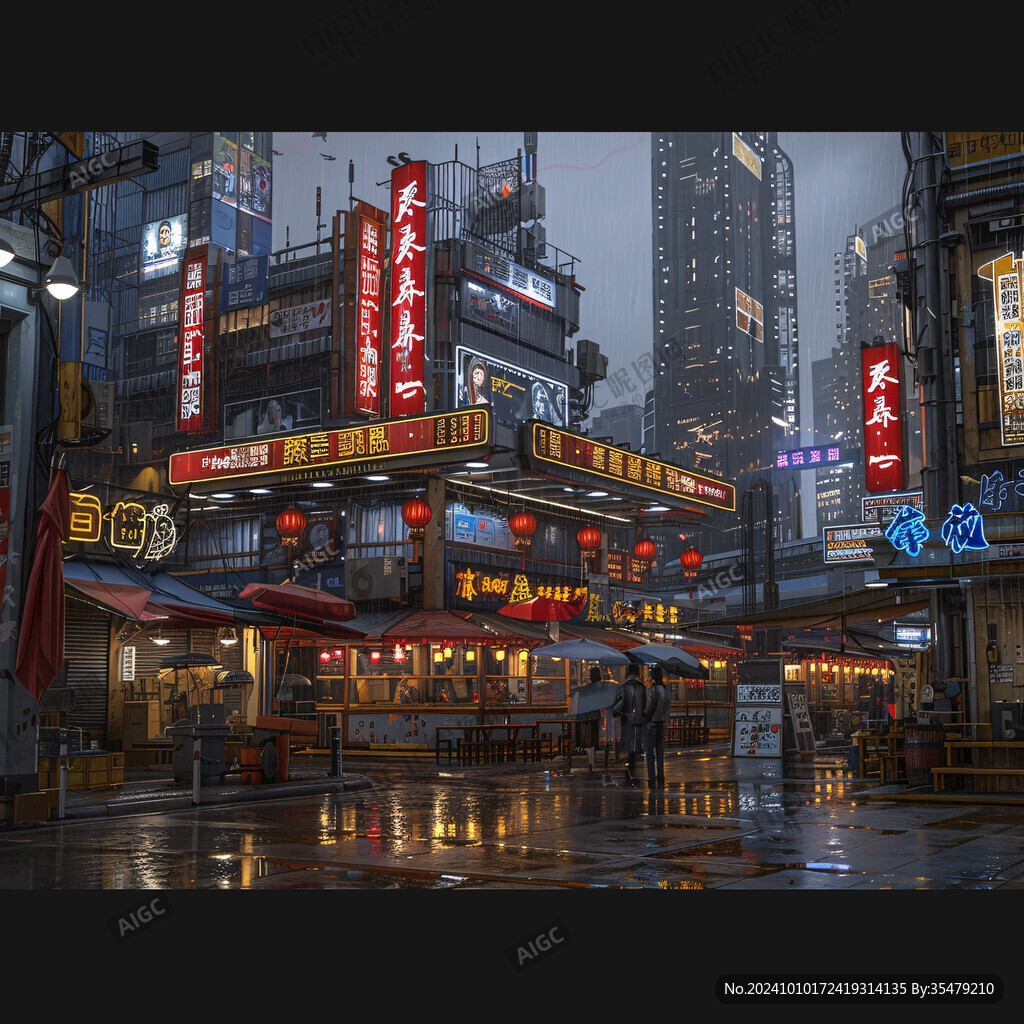 餐饮街场景设计