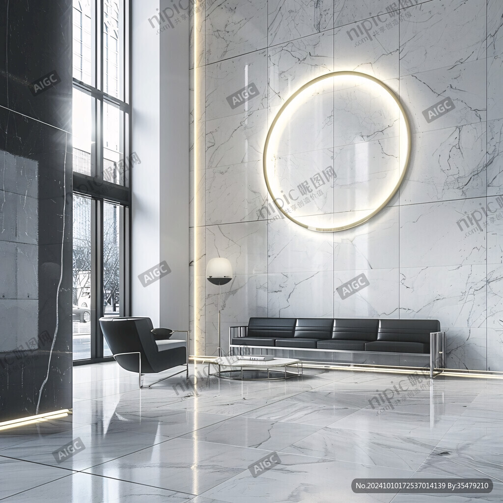 银行酒店宾馆大厅角落