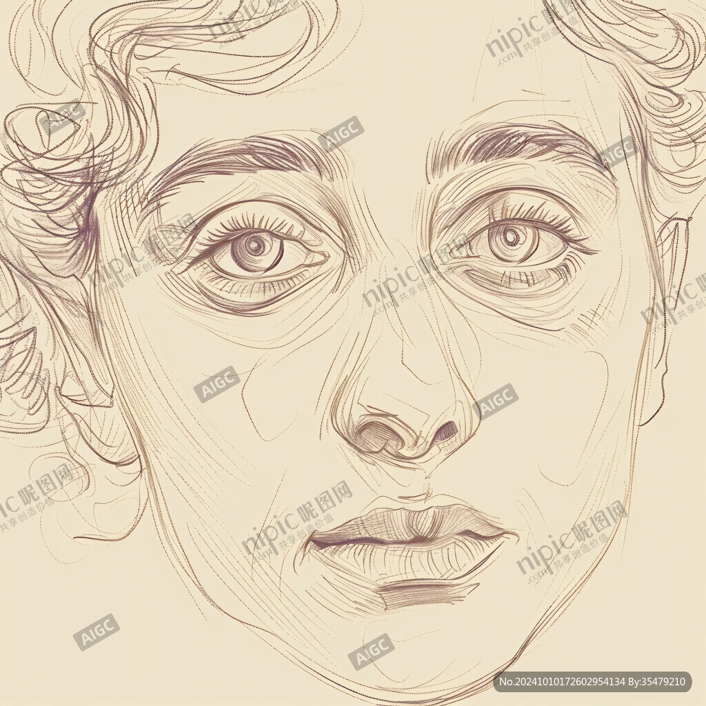 女性人物衰老素材