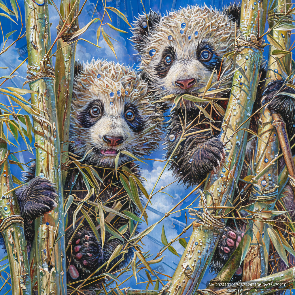 动物水彩画动物油画