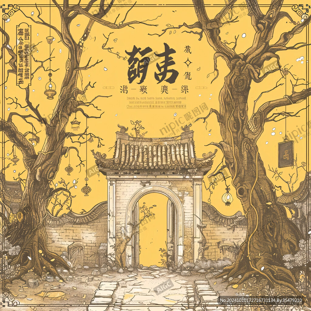 线稿横店房地产广告