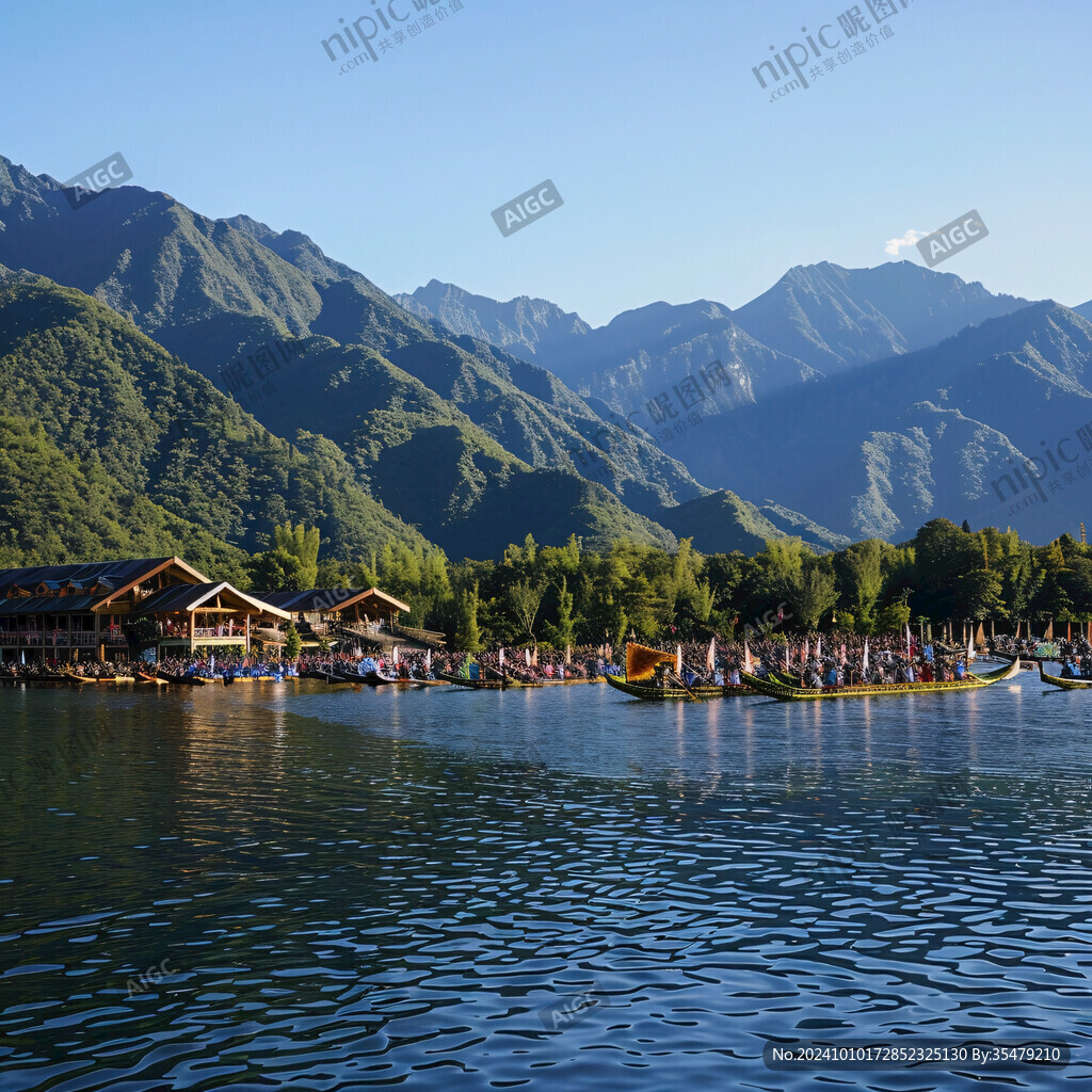 房地产深山湖水人家