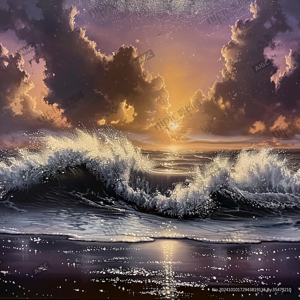 海洋海洋日出装饰画