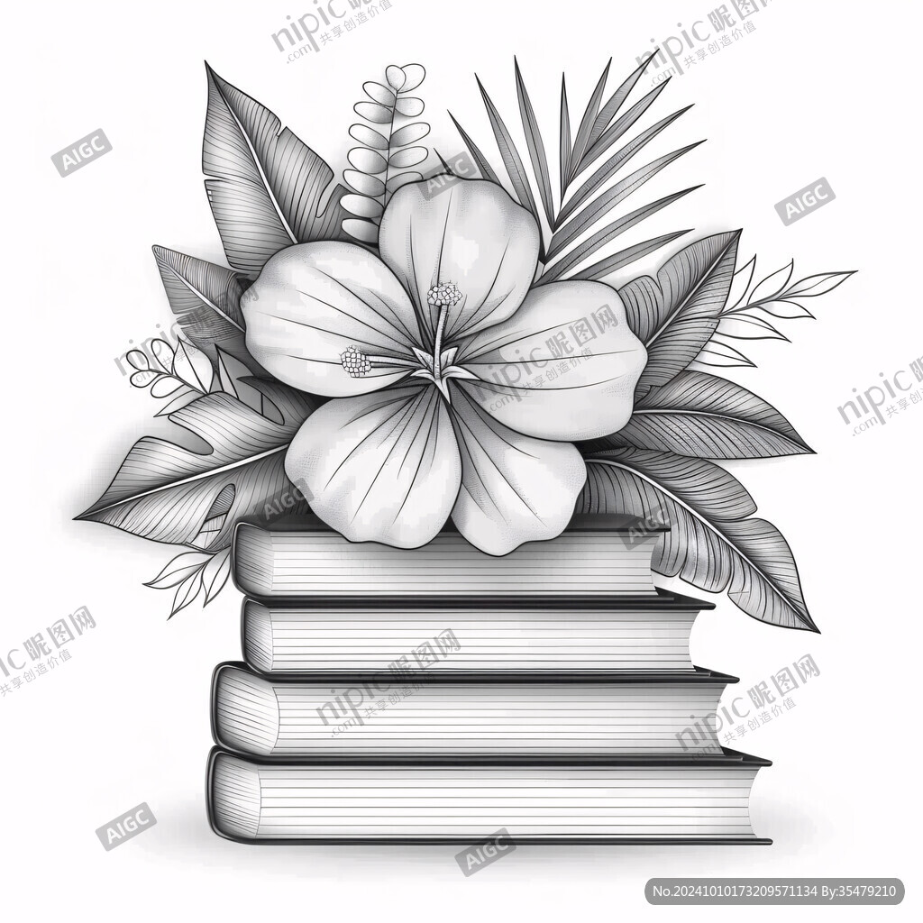 书本植物插画
