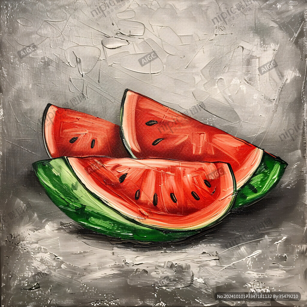 西瓜装饰画
