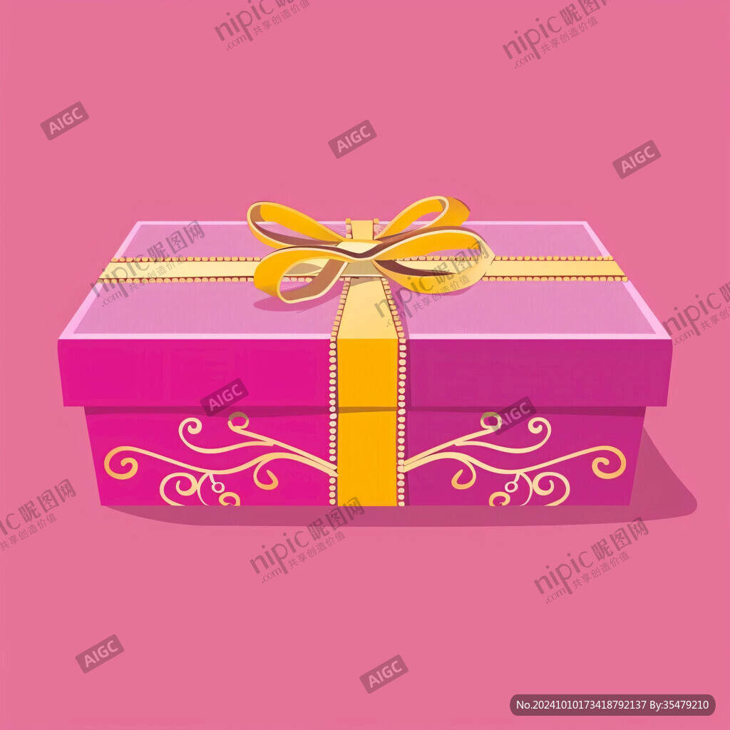 紫色礼盒包装素材