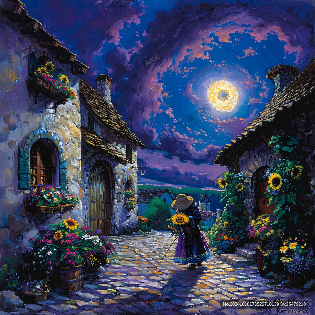 梦幻夜晚立体画