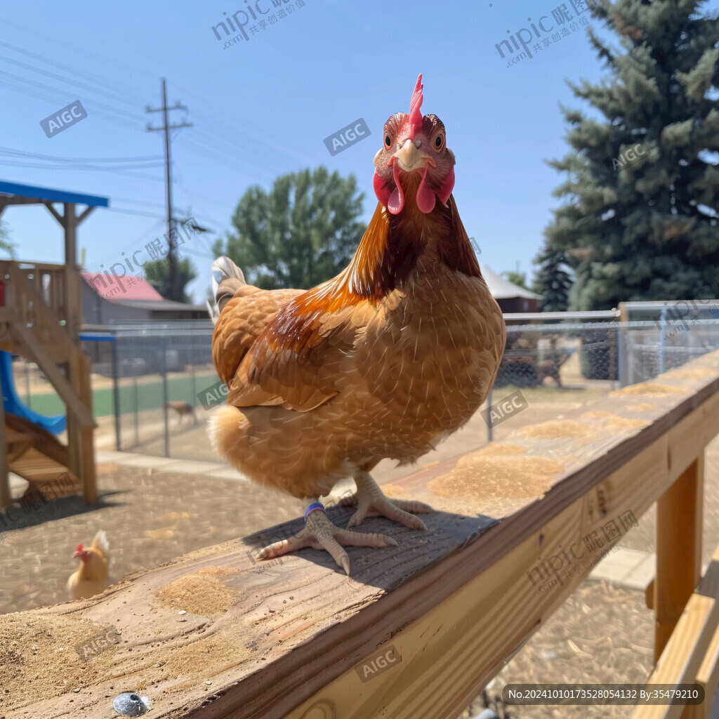 一人扮鸡妈妈坐在凳上