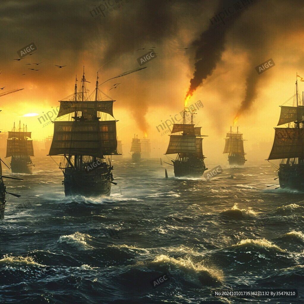 古代海上战争场景