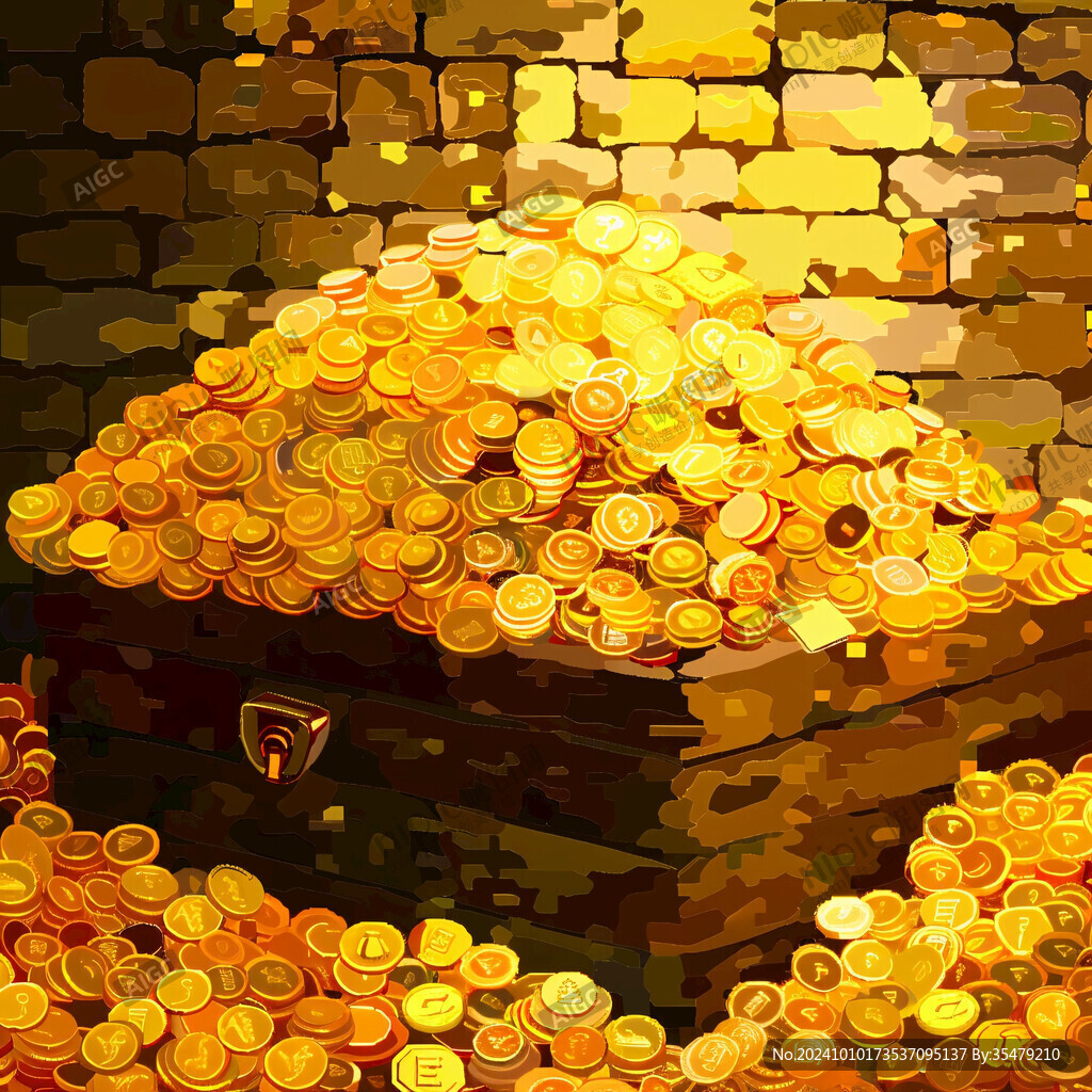 金色钱币金钱多多