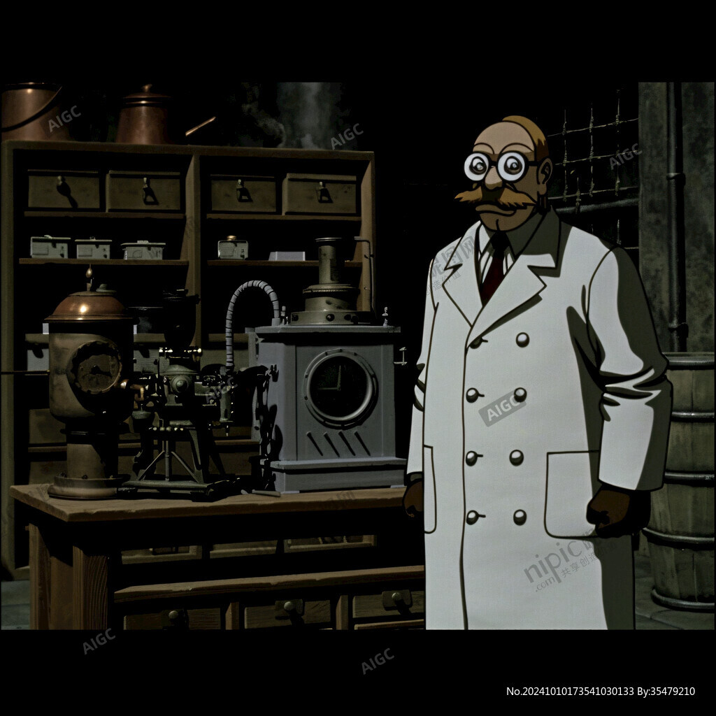老科学家插画