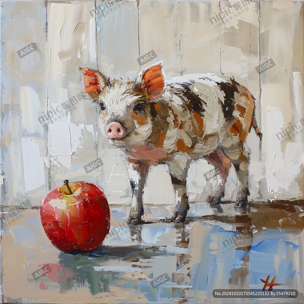 动物水彩画动物油画