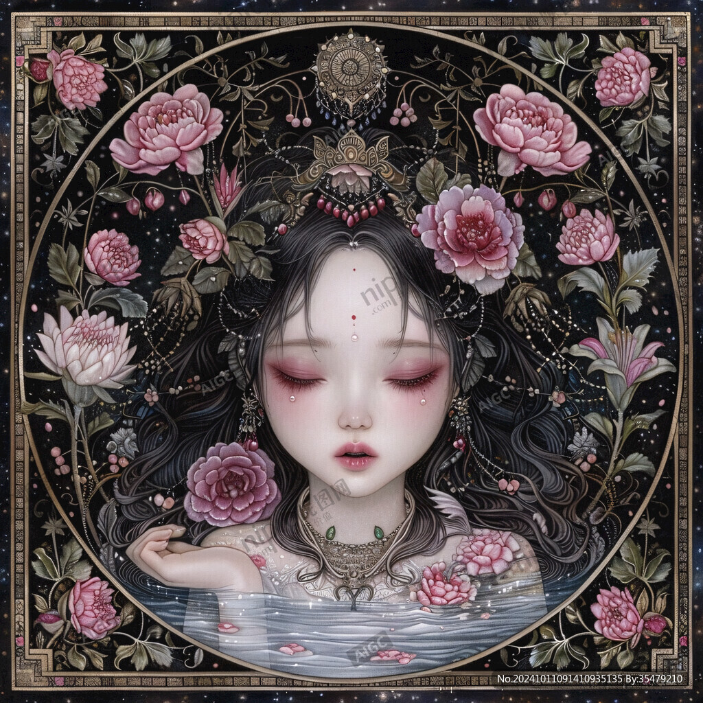 新国潮神女插画