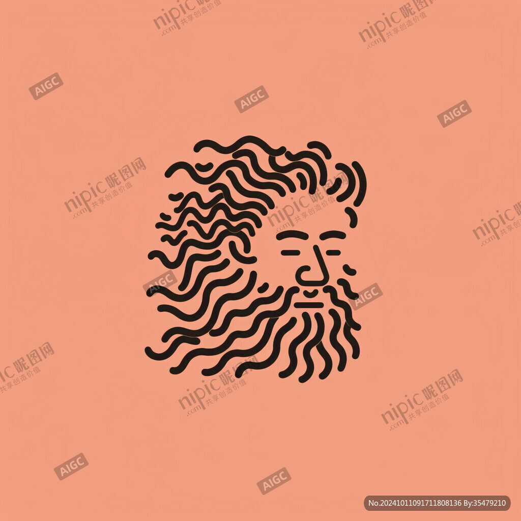 老人头像logo设计