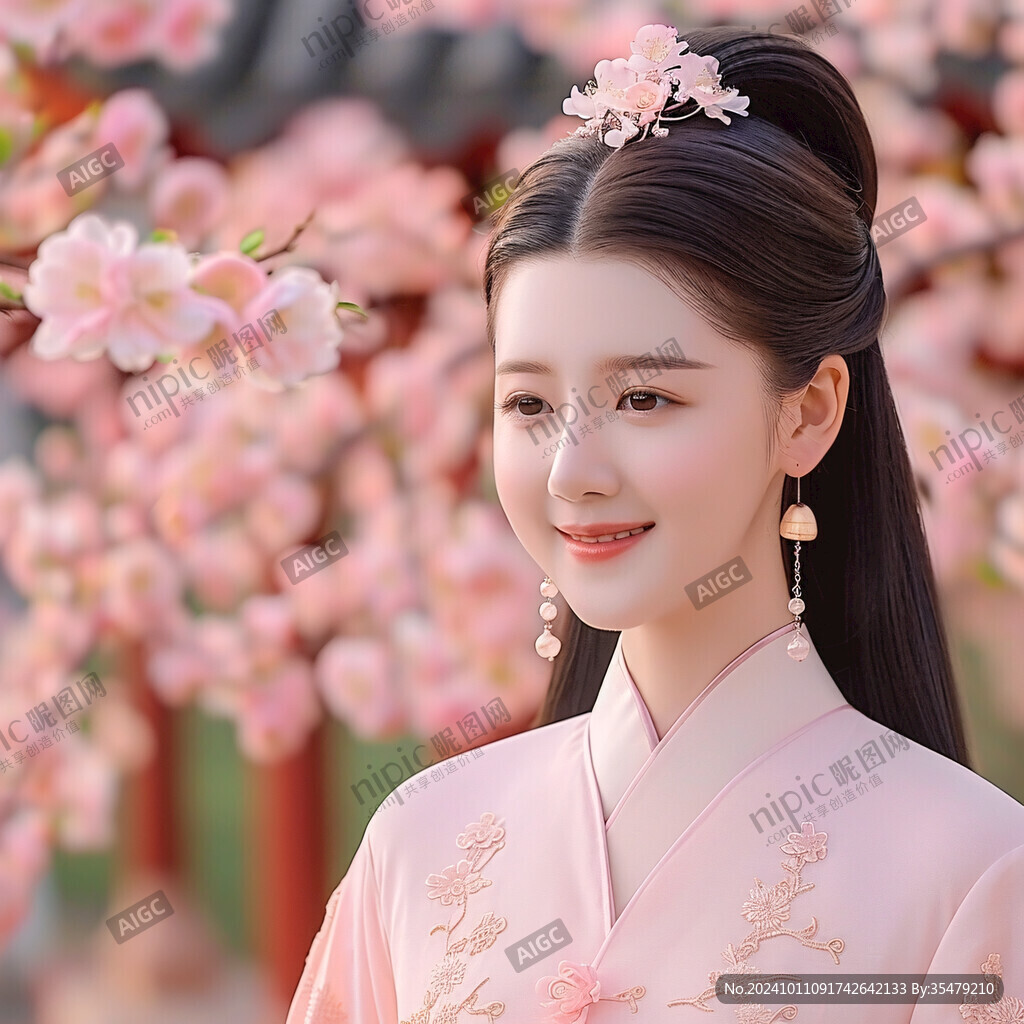 春天春季古装美女